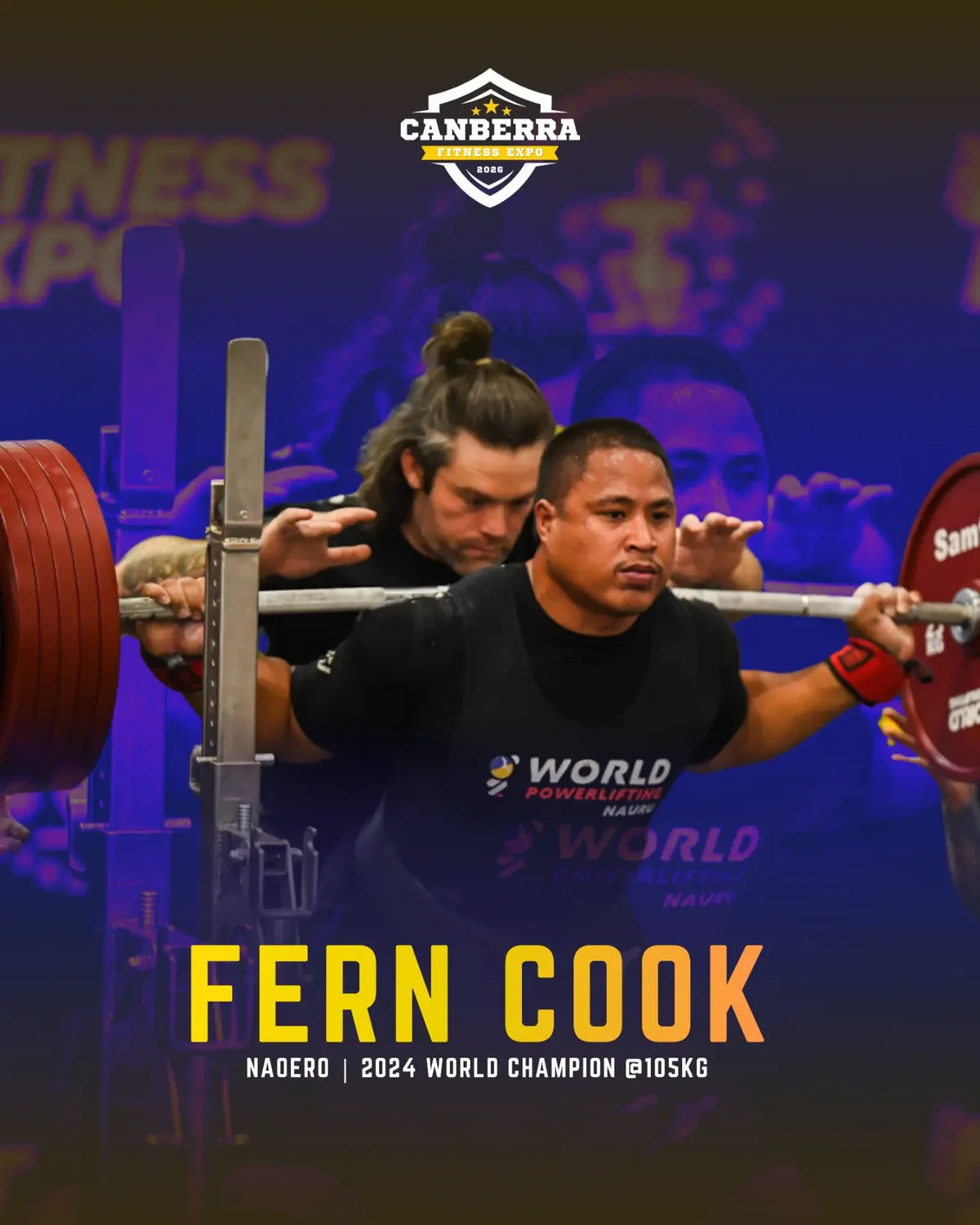 Official athlete poster for Fern Cook, Powerlifting Australia